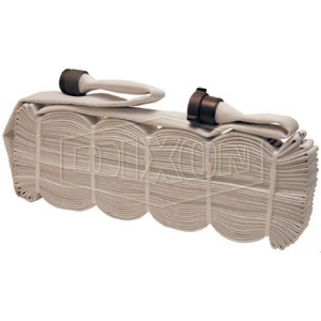 Dixon Folded Single Jacket Rack Hose, 1-1/2 in, NST NH, 100 ft L, 225 psi Working, Aluminum R515100RAF/F